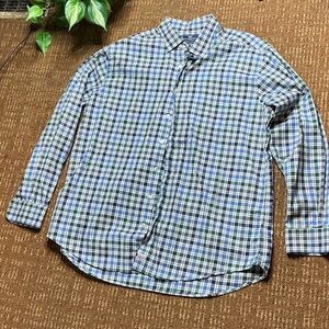 Vineyard Vines Blue and Green Checkered Shirt